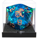 Sharp Edge Resin 55mm Chonk D20 Blue&Red