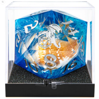 Sharp Edge Resin 55mm Chonk D20 Sea Snail & Starfish inclusion