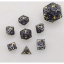Hollow 10mm mini Dragons Eye Dice Set Gunmetal w/Purple...