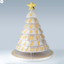 Resin Christmas Tree Dice Set Snow White