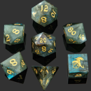 Sharp Edge Hand Polished Labradorite Gemstone Dice Set...