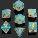 Natural Opal Stone Dice Set (7)