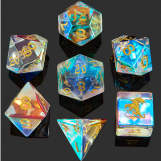 Prismatic Crystal K9 Stone Dice Set (7)