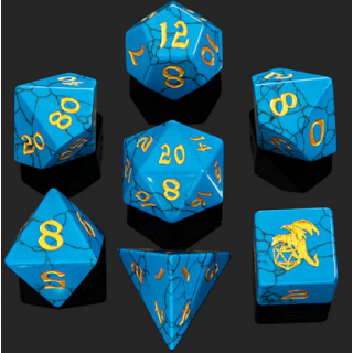 Blue Torquoise Dice Set (7)