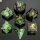 Dragons Hoard Gemstone Dice Set Ruby in Zoisite (7)