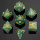 Dragons Hoard Gemstone Dice Set Green Aventurine (7)