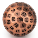 Titans Fist Antique Copper Metal D100 Dice