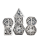 Ancient Silver Hollow Dragon Dice Set (7)