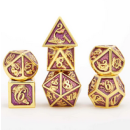 Gold midnight dream purple solid metal dragon Polyhedral...