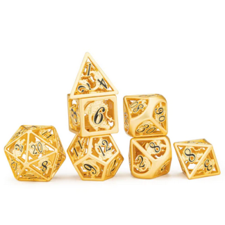 Matt Gold w/ Black Hollow Dragon Dice Set (7)