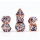 Copper with Navy Blue Solid Metal Dragon Polyhedral Dice Set