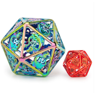 Titan Hollow Prism 55mm D20 with Dragons