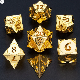 Morning Star Hollow Dice Shiny Gold (7)