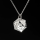 Silver D20 Dice Necklace Pendant w/chain