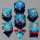 Captured Magic Hand Sanded Sharp Edge Resin red w/blue (7)