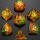 Captured Magic Handmade Sharp Edge Resin Dice Orange Green Layered (7)