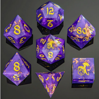 Captured Magic Handmade Sharp Edge Resin Dice Arcane Dragon (7)