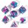 Vapor Wave Blossom Sharp Edge Dice Set (7)