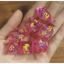 Sharp Edge Liquid Core RPG Dice Set Pink (7)