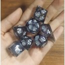 Sharp Edge Liquid Core RPG Dice Set Black (7)