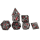 Black and Blood Hollow Metal Gears of Providence Dice Set (7)