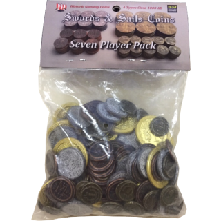 Swords and Sails: 7 Player Coin Set Reprint (EN)