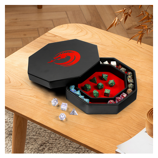 Octagon Dice Tray Red Reprint