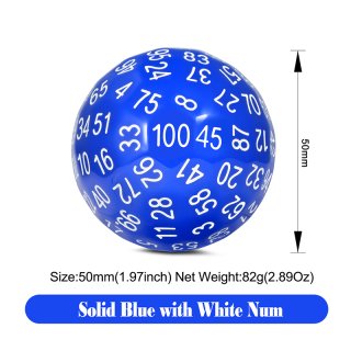 D100 Dice Blue