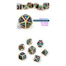 Metal & Enamel Dice Set (7) Jester