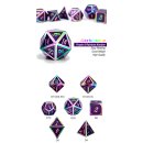 Metal & Enamel Dice Set (7) Purple Iridescence