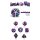 Metal & Enamel Dice Set (7) Purple Iridescence
