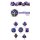 Metal & Enamel Dice Set (7) Royal Purple Iridescence