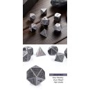 Metal & Enamel Dice Set (7) Crude Iron Reprint