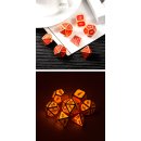 Metal & Enamel Dice Set (7) Red Glow in the Dark