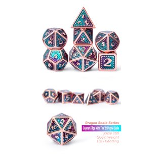 Metal & Enamel Dice Set (7) Mermaid Reprint