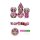 Metal & Enamel Dice Set (7) Lizard