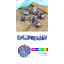 Metal & Enamel Dice Set (7) Lavender Iridescence