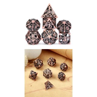 Hollow Dice Set (7) Dragon Copper