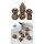 Hollow Dice Set (7) Dragon Brass