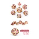 Metal & Enamel Dice Set (7) Pink Camouflage