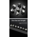 Gemstone Dice Set (7) Hematite Synthetic
