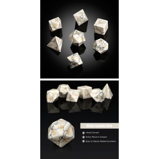 Gemstone Dice Set (7) Howlite Synthetic