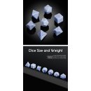 Gemstone Dice Set (7) Blue Lace Agate Synthetic