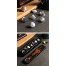 Gemstone Dice Set (7) Grey Cats Eye Synthetic