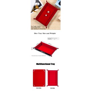 Rectangle Folding Dice Tray Red