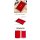 Rectangle Folding Dice Tray Red