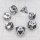 Dice Set Slashing Damage Metal Chrome/Black (7)