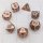 Dice Set Bludgeoning Damage Metal Copper/Dark (7)
