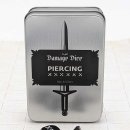 Dice Set Piercing Damage Metal Black/Silver (7)
