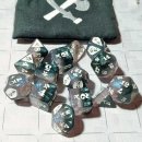 Dice Set Slashing Damage Acrylic Glimmer/White (14)